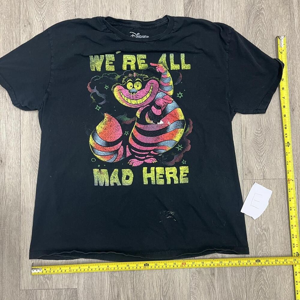 Disney Alice in Wonderland black tee Size XL